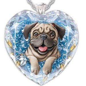 Pug Heart Necklace